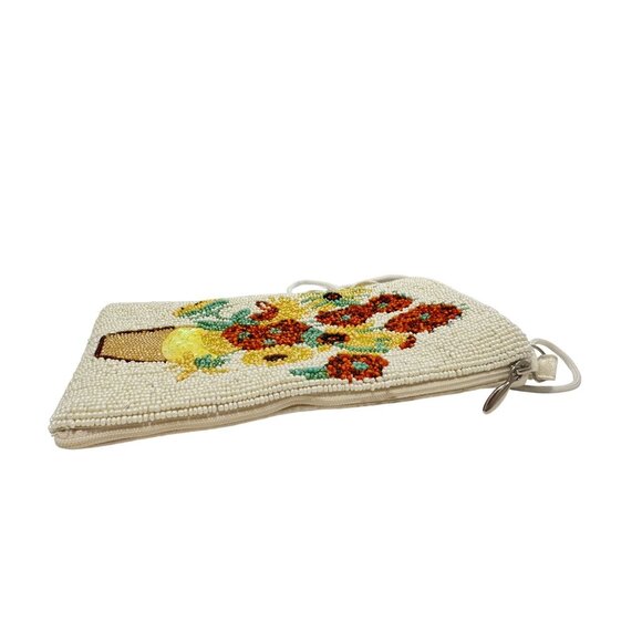 Bamboo Trading Flowers in Vase Beaded Club Bag Cell Phone Wallet Crossbody - Picture 4 of 6